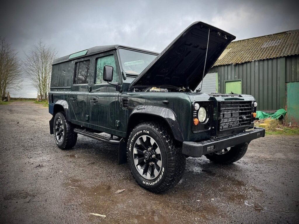 Land Rover Defender 110 with BMW M57 engine conversion front view